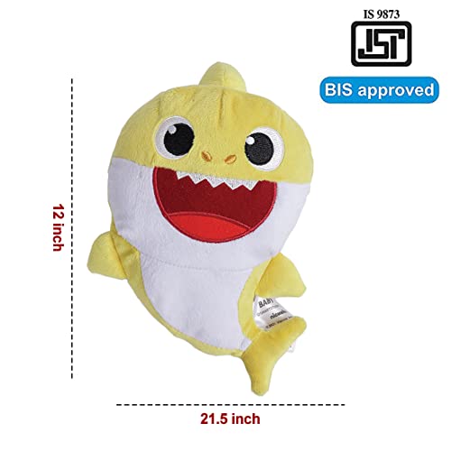 Image of Pinkfong Baby Shark Plush Sing and Light up Plush Toy 12 Inch for The Kids of 1 Year and Above, White, (BS60006)