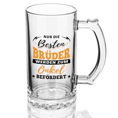 Joymaking Bierglas Geschenk Bruder Geschenk Bruder Lustig Weihnachten Bierkrug 0 5L
