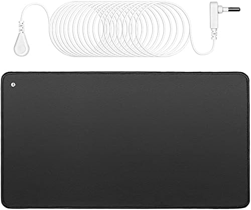 Grounding Mat with 15ft Grounding Cord,Grounding Pad Kit, Earth Therapy for Foot Mat,Computer Mat, Sleep Mat, Pet Mat (23.6" x 13")