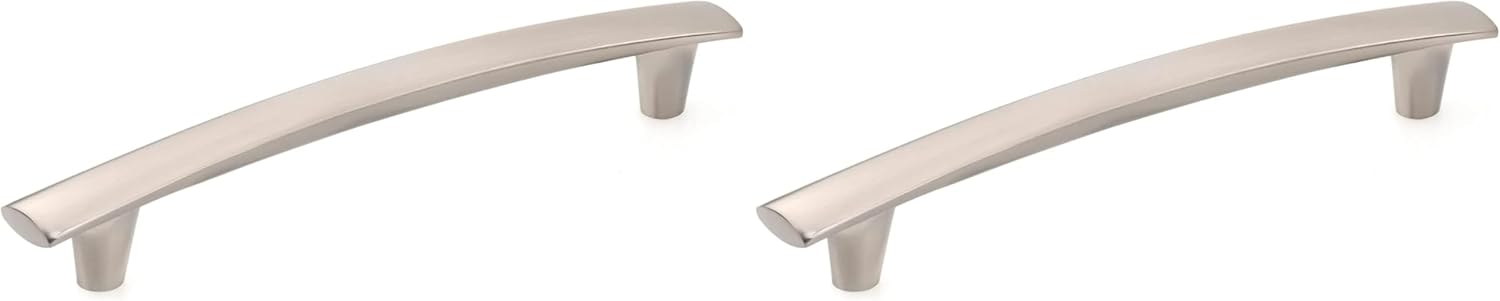 Richelieu Hardware BP2323160195 Kensington Collection 6 5/16-inch (160 mm) Center-to-Center Brushed Nickel Modern Cabinet and Drawer Pull Handle for Kitchen, Bathroom, and Furniture