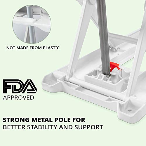 Livefine Ultra Quiet Bath Lift, Steel Pole For Extra Safety, Automatic Bath Tub Transfer Seat & 50° Reclining Support, Cushion Headrest, Nonslip Suction Pads, Waterproof Remote, Foldable Design #TOP1