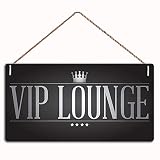 Wood Sign Wall Art Poster Coffee bar Bar Sign Home Decor,VIP Lounge Vintage Bar Sign,10" X 5"inches(
