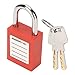 25mm Lockout Tagout Lock, Industrial Safety Padlock with Nylon Brass Insulation, 2 Keys Included - Durable Temperature, Writable Label, Ideal for Chemical and Electrica