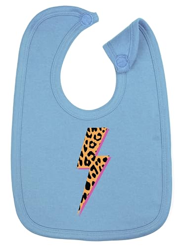 Hippowarehouse leopard print electric bolt cotton baby nursing bib boys girls 35cmx22cm