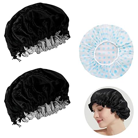 2 Gorros de Satén Suave para Cuidado del Cabello y Piel Cover