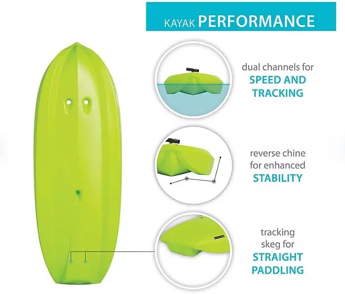 Kid's Relay Sit*On*Top Kayak with Paddle, Sized just Right for Kids,Stability and Safety for Family Adventures and Water Activities