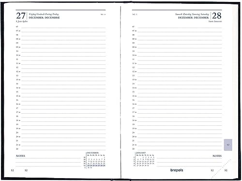 Brepols - Agenda Journalier SATURNUS 2027 - 14 x 22 cm - Couverture Rigide – vue 2