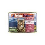 Feline Natural BPA-Free & Gelatin-Free Canned Cat Food, Chicken & Venison 6oz 12 Pack