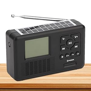 Jayehoze Draagbare Crank Radio DAB-radio, 2000mAh weerradio’s met handcrank en zonne-opladen | Noodradio met 2000mAh batterij, AM/FM, handcran, opladen op zonne-energie