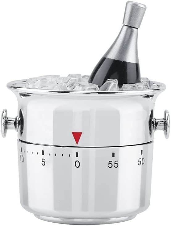 SKUZA Temporizadores, Temporizador de Cocina en Forma de Cubo for el hogar, Campana de Cocina, Temporizador mecánico de Cuerda de Acero Inoxidable, recordatorio de Tiempo for Suministros de Cocina