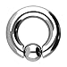 Piercing Kugel günstig Kaufen-Treuheld® | Spring Loaded Klemmkugelring Piercing | BCR | Silber [07.] - 5.0 x 16 mm (Kugel: 8mm)
