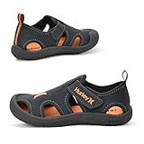 Hurley Kona Toddler Water Shoes - Beach Essentials, Girls and Boys Closed Toe Sandals, Lightweight, Breathable, Kids Water Shoes with Non-Slip Sole and Adjustable Straps, Outdoor Toddler Swim Shoes