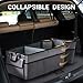 MIU COLOR Trunk Organizer for Car, 12 Pockets Sturdy Car Organizer for SUV, Non-Slip Bottom, Oxford Storage Organizer for Sedan, Van, Jeep, Grocery, Large 3 Compartments, Silver Gray 31.9