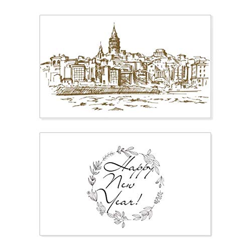Tarjeta de felicitación de año nuevo Turkey River Landscape