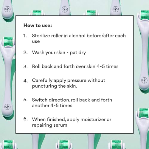 Sdara Skincare Derma Roller – 0,25 mm Titan Gesichts-Mikronadeln, Microneedling-Rollen