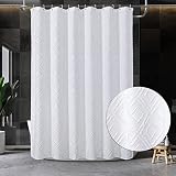 Vostolaiv Shower Curtain Boho Tufted, White Shower Curtain, Shower Curtains for Bathroom, Washable a