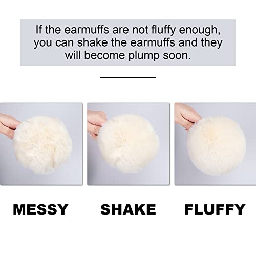 Surblue Unisex Foldable Earmuffs Warm Faux Furry Fleece Winter Outdoor, White #TOP5