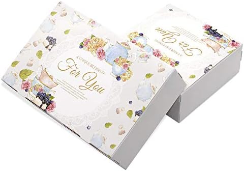 Gift Box 10pcs Cupcake Boxes Gift Packaging Wedding Party Maccaron Baking Package Vintage Floral Kraft Paper Cake Box
