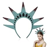 TENDYCOCO Statue of Liberty Headband Independence Day Headpiece Patriotic Crown Hair Accessory for Cosplay Costume 4Th of July Party 11.41X10.03X0.59 Inch