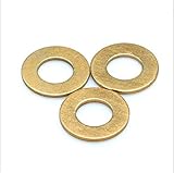 Tamaño: m2x5 ​ WHHHuan Arandela de latón M2 M3 M4 M5 M6 M8 M10 Juego de arandela plana de latón/arandelas de bronce/junta plana de latón (tamaño M10 10 unidades)