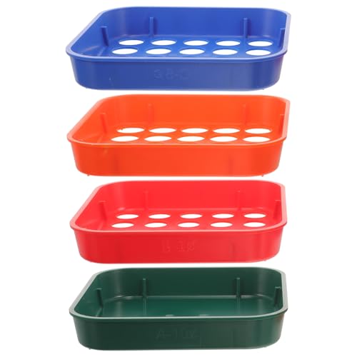 Plateaux de tri de pièces 4pcs multicolores empilables pour ranger la monnaie