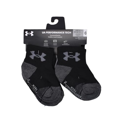 Under Armour 6 unidades para bebês meninas Ua Eco Performance Tech Hc Qtr, Preto, 2-4T