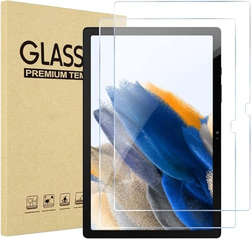 TXWLLIU 2 Stück Schutzfolie für Samsung Galaxy Tab A8 10.5 Zoll 2021 (SM-X200/ SM-X205), Glas Folie Panzerfolie Klar Anti-Kratz Bildschirmfolie, Bläschenfrei, 9H Festigkeit
