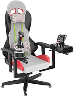 EG STARTS Games Joystick/Hotas Chair Mount Compatible for Thrustmaster A10C Hotas Warthog T.16000M FCS & TCA Officer Pack Airbus & VKB Gunfighter MK & Logitech X56 X52 Flight Simulation Controller