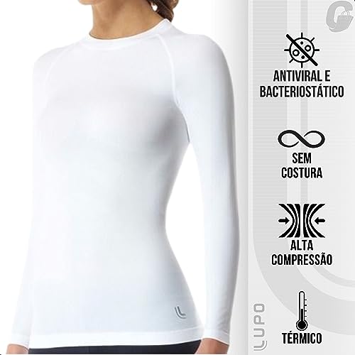 Camiseta,Térmica,Lupo,feminino,Branca ,M