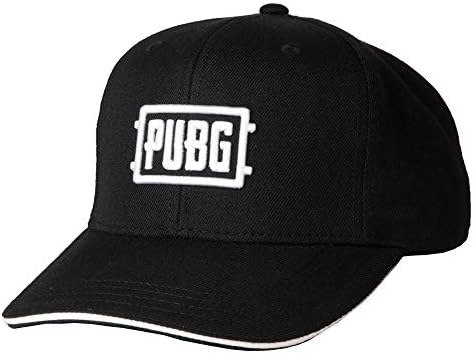 JINX PUBG Logo Snapback Baseball Hat, Black, Adult Size