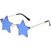 ENTHYI Rimless Star shape Sunglasses Personality Sun Glasses for women/men Party glasses personality pentagram eyewears