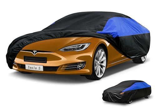 GUNHYI Waterproof Lightweight Sedan Full Car Cover Custom Fit Tesla S