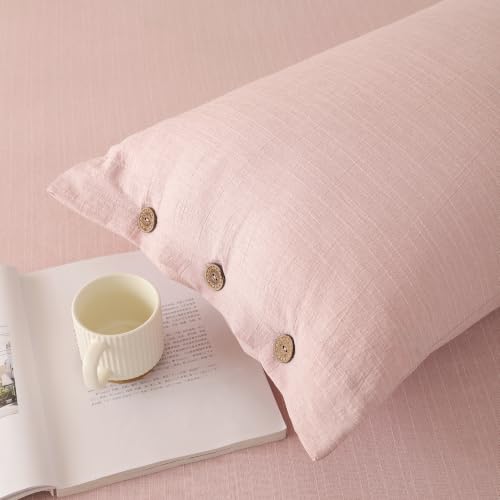 Story@Home 300 TC Linen King Size Bedsheet |Cotton Flat Sheet with 2 Pillow Covers | Super Soft Bed Sheet for King Size Bed|Striped Pattern | 250 x 270 cm | Blush Pink Story@Home 300 TC Linen King Size Bedsheet |Cotton Flat Sheet with 2 Pillow Covers | Super Soft Bed Sheet for King Size Bed|Striped Pattern | 250 x 270 cm | Blush Pink