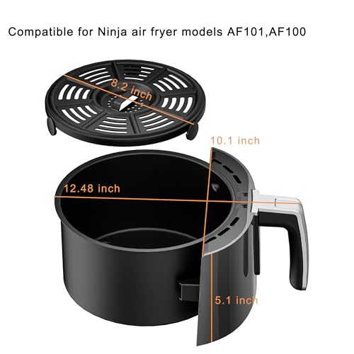 Air Fryer Basket and Crisper Plate for Ninja AF101,Accessories for Ninja AF100 Air Fryer,4QT Replacement Basket,Non-Stick Replacement Parts by Croask - Image 2