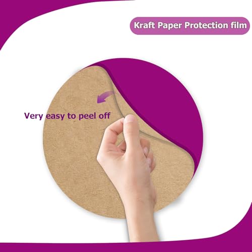 Image of 2 Pack Round Acrylic Sheet, 2.7~3mm Thick Acrylic Plastic Sheets Plexiglass Boards for Laser Cutting and DIY Craft Projects (Opaque Purple, 6 Inch Diameter)