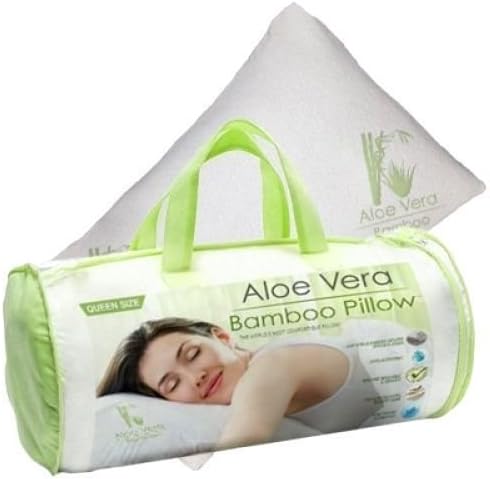 SQA Aloe Vera BAMBOO Pillow SIZE With COOL GEL TECHNOLOGY Organic Memory (1, King)