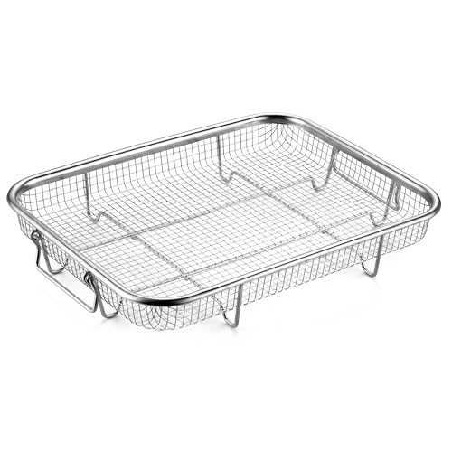Image of P&P CHEF 11.8 Inch Air Fryer Basket for Oven, 1 Piece Stainless Steel Air Fryer Racks Accessories for Cooking Baking Roasting, Dehydrator Rack Frying Baskets, Non Toxic & Dishwasher Safe