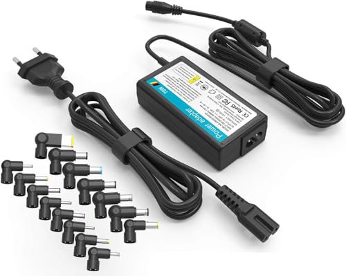 NEUE DAWN 65W Cargador Ordenador Portátil Universal para HP Pavilion DELL Inspiron ASUS VivoBook Acer Aspire Lenovo IdeaPad Toshiba, 16V 20V PC Notebook AC Adaptador Alimentador con 15 Conectores