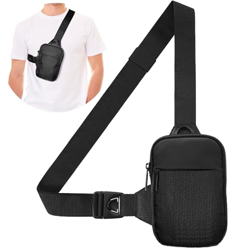 Bolsa bandolera para hombre cruzada y ligera para senderismo y ciclismo exterior