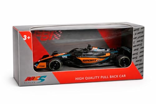 Image of 1:36 Scale Diecast Metal Formula F1 Racing Car Toy - McLaren MCL38, Ferrari SF-23, Mercedes-AMG W15 - Pull Back Action | Collectible Car (1 Pc Random Color)