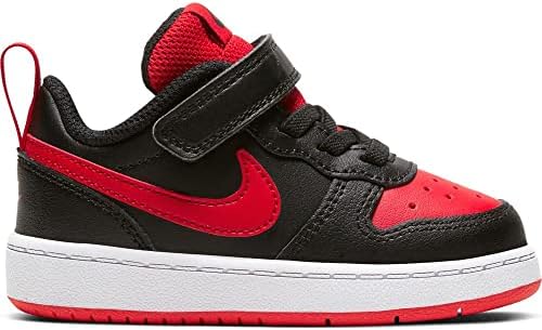 Nike Baby Boy's Court Borough Low 2 (Infant/Toddler) Black/University Red/White 5 Toddler M | Image 2