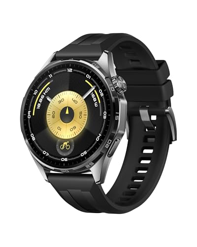 HUAWEI Watch GT 6 46mm GPS Smartwatch, 1.47”AMOLED Pantalla Táctil, hasta 21 Días de Autonomía, Ciclismo, 100+Modos Deportivos, Compatible con iOS Android, NFC, Monitoreo de Salud, Negro