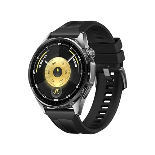 HUAWEI Watch GT 6 Smartwatch, GPS,1,47" AMOLED-Display, Bis zu 21 Tage Akku，Radfahren, 100+ Sportmodi, Kompatibel mit Android™ & iOS, Gesundheitsmonitoring, emotionales Wellbeing, Schwarz, 46mm