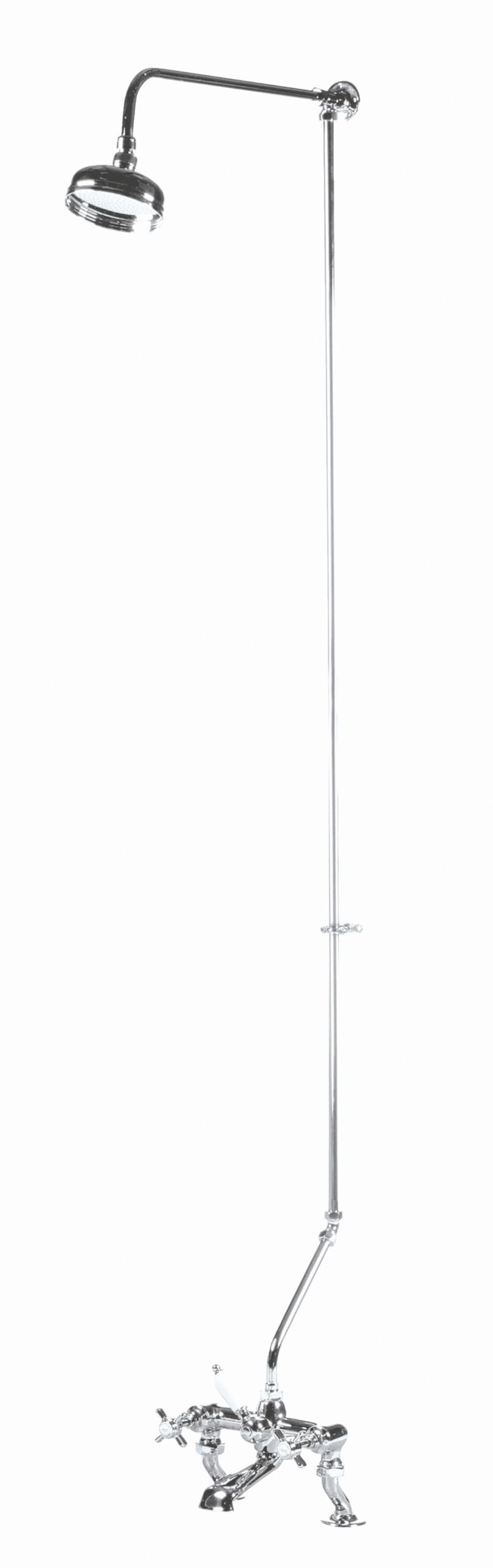 Rigid Riser Kit With Swivel Spout - Chrome 5056211845522