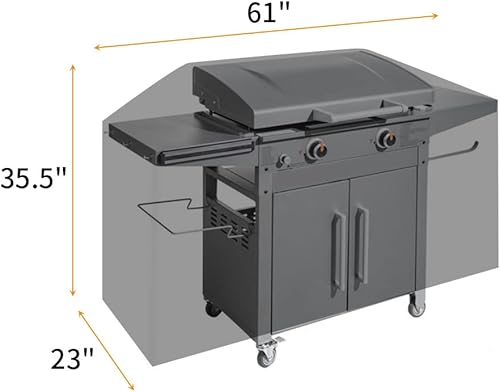 Miniatura 28 de iCOVER - Funda para parrilla de 60 pulgadas para parrilla al aire libre, anti-UV y resistente a la decoloración, fundas impermeables para parrilla