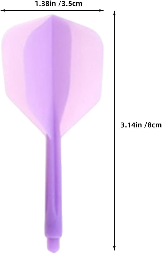 10PCS Transparent Dart Flight & Shaft System - Dart Tails Replacement Precision Accessories for Enhanced Performance Purple