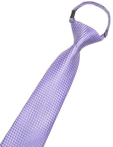 Image of Hi-Tie Boys Tie Pre-Tied Pocket Square Set Adjustable Kids Neckties Age 7-11 Years School UniForm Graduation