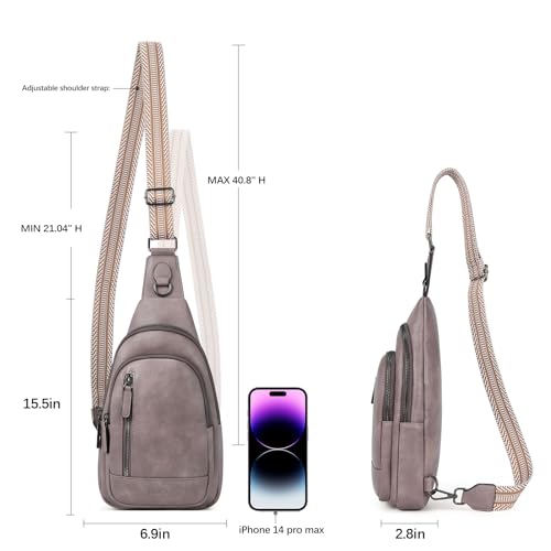 Image of CLUCI Crossbody Bags for Women Men,Leather Sling Bag Cross Body Backpack for Woman Gifts for Women Birthday Unique
