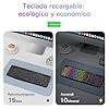 TECURS Tastiera Gaming Wireless - Tastiera QWERTY silenziosa, ergonomica, impermeabile, 2,4 GHz LED tastiera illuminata per PC/computer/Mac/Windows con tasti multimediali