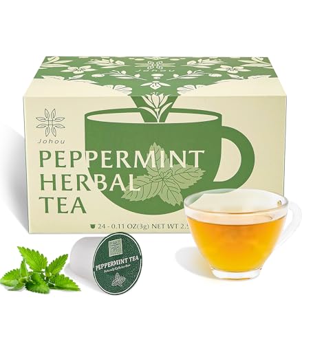 Image of Johou Peppermint Herbal Tea Pods for all Keurig & K-Cup Brewer, 24 pods